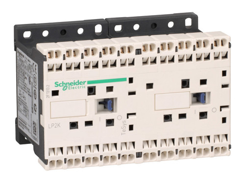 Реверсивный контактор Schneider Electric TeSys LP2K 3P 6А 400/24В DC 2.2кВт