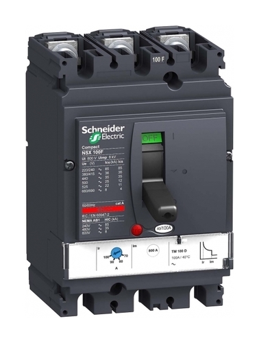 Силовой автомат Schneider Electric Compact NSX 100, TM-D, 70кА, 3P, 100А