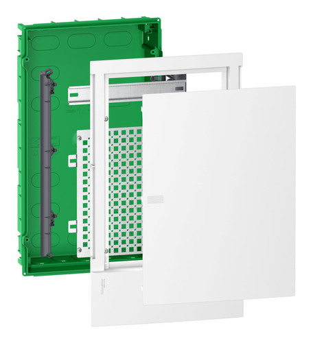 Щит мультимедийный Schneider Electric MINI PRAGMA 12 мод., IP40, встраиваемый, Пластик, белая дверь