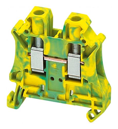 Клемма для заземления с винтовым зажимом Schneider Electric TERMINAL 6 мм², желто-зеленый, NSYTRV62PE