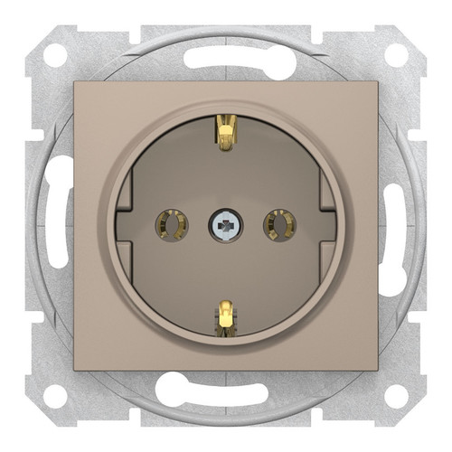 Розетка Schneider Electric SEDNA, скрытый монтаж, с заземлением, титан