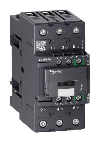 Контактор Schneider Electric TeSys D 3P 80А 48.130В AC//DC 37кВт, LC1D80AEHE