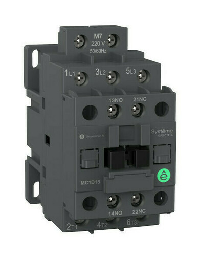 Контактор Systeme Electric SystemePact M 3P 9А 24В AC 4кВт, MC1D09B7