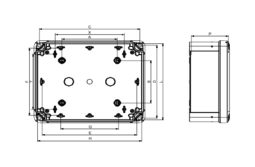 ПЛАСТ.КОРОБКА 74x74x54 PK-UL IP66